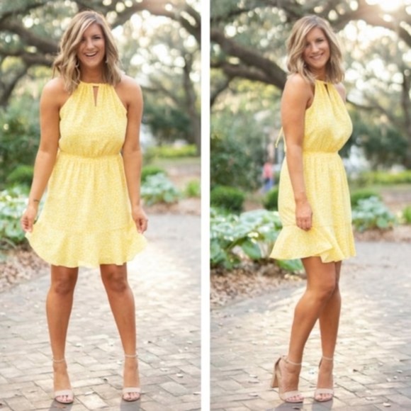 Gibson X Living Calla Keyhole Halter Neck Dress - Picture 3 of 10